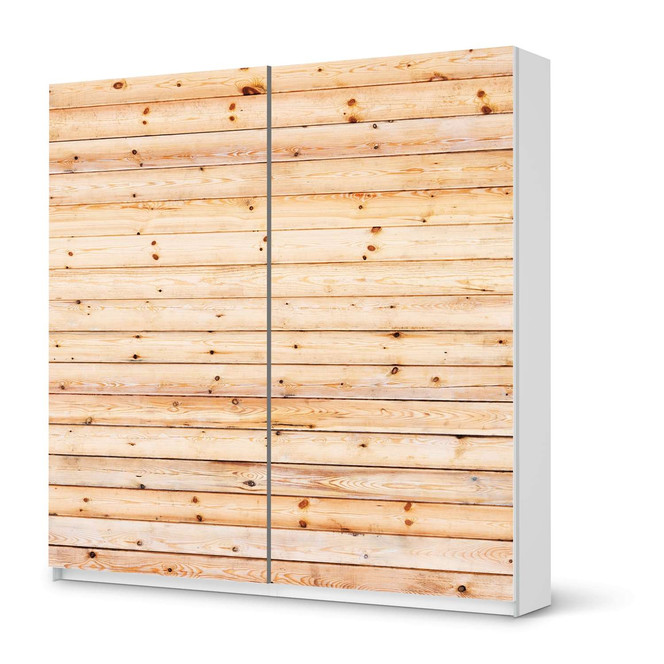 Möbel Klebefolie IKEA Pax Schrank 201cm Höhe - Schiebetür - Bright Planks- Bild 1