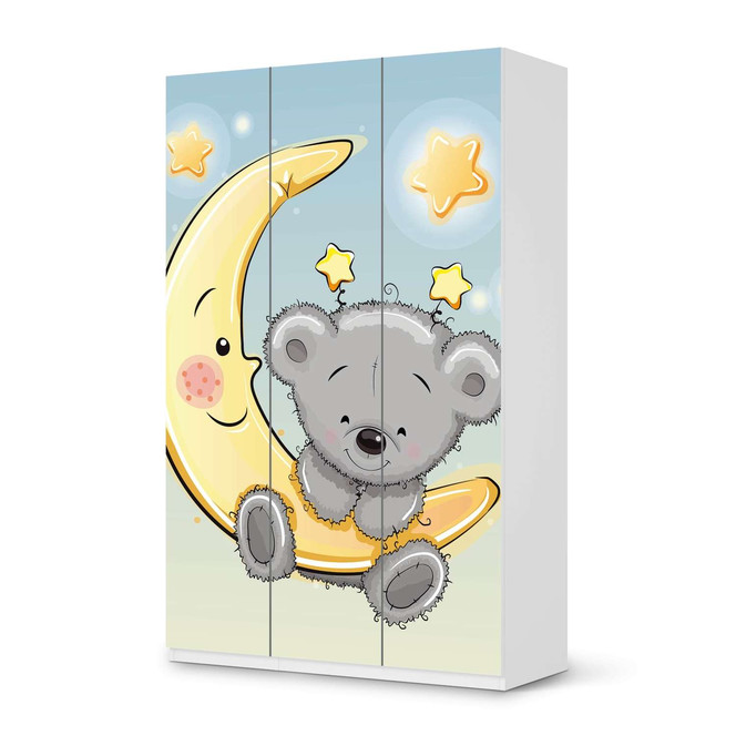 Möbelfolie IKEA Pax Schrank 236cm Höhe - 3 Türen - Teddy und Mond- Bild 1