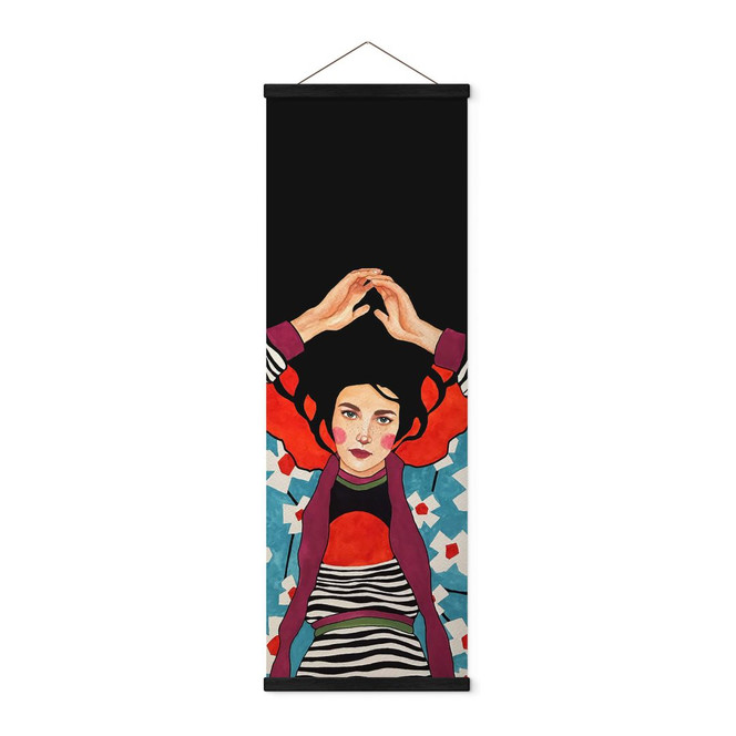 Stoffbild Frau mit ruhiger Seele - Hülya - Panorama