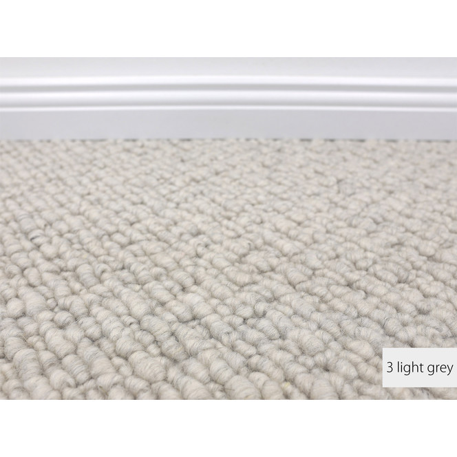 Titan Berber Teppichboden Meterware in Light Grey 3