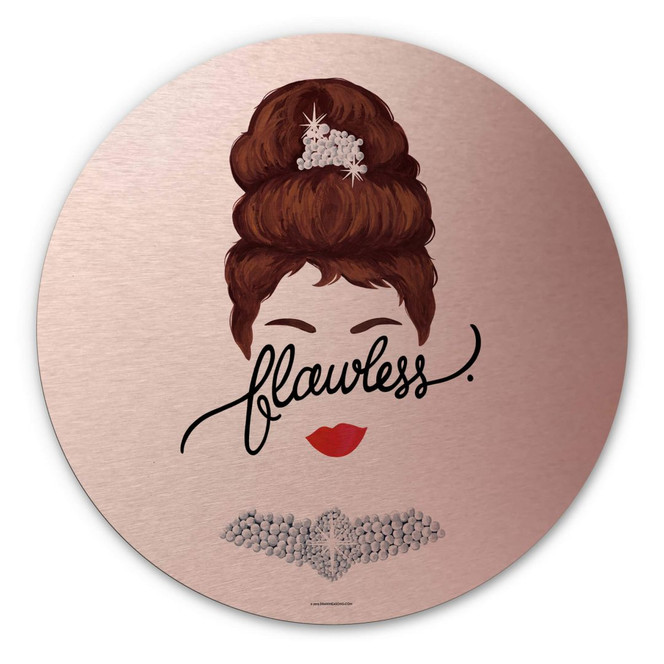 Wandbild Tohmé - Flawless Audrey - Alu-Dibond-Kupfereffekt Rund
