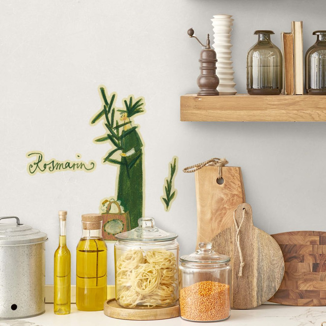 Wandtattoo Leffler - Kräuterfrau Rosmarin