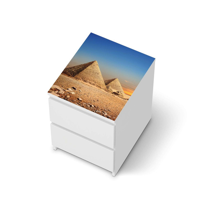 Möbelfolie IKEA Malm Kommode 2 Schubladen oben - Pyramids- Bild 1