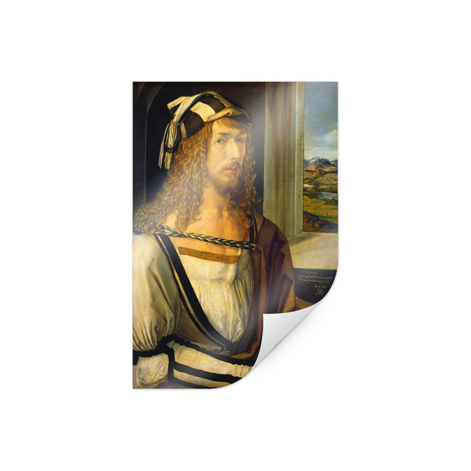 Poster Dürer - Selbstbildnis mit Landschaft