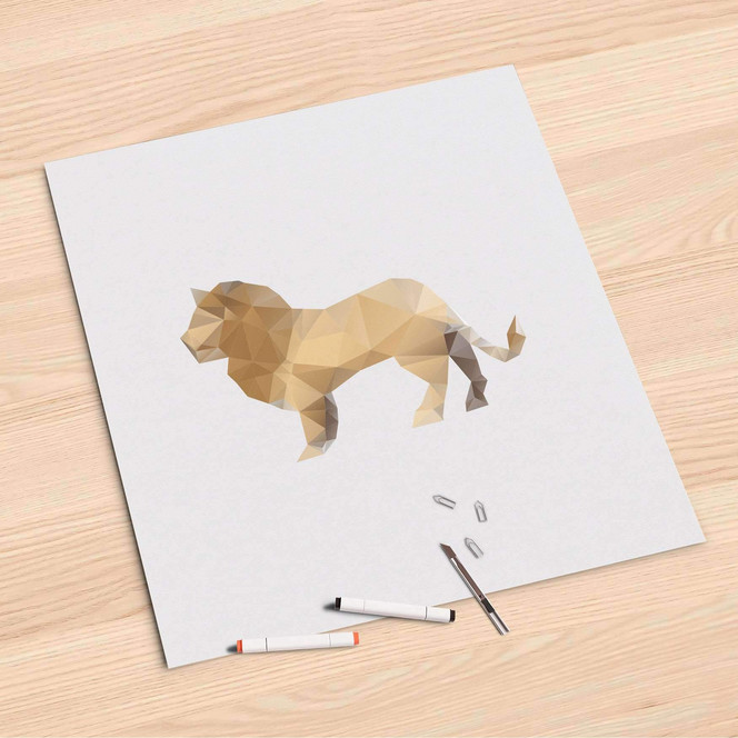 Folienbogen (60x60cm) - Origami Lion- Bild 1