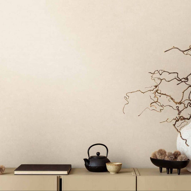 Livingwalls Vliestapete Paradise Garden Tapete Uni grau, beige
