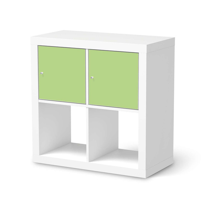 Möbelfolie IKEA Kallax Regal 2 Türen (quer) - Hellgrün Light- Bild 1