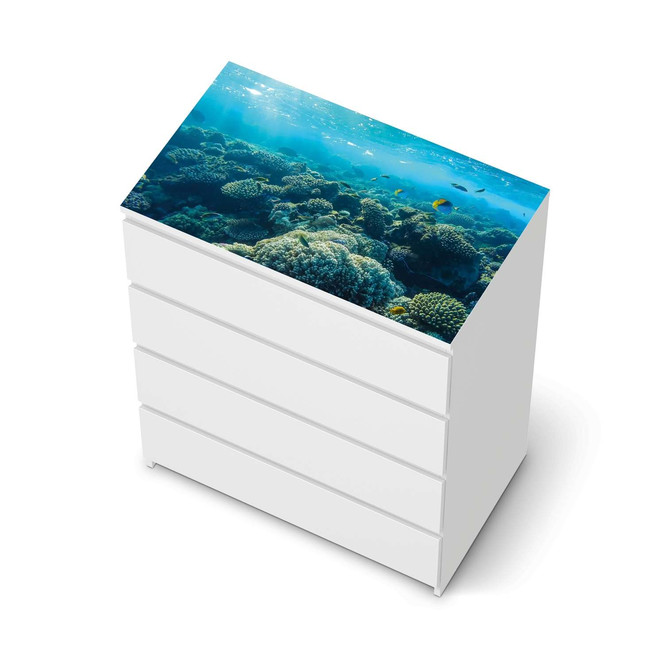 Möbelfolie IKEA Malm Kommode 4 Schubladen oben - Underwater World- Bild 1