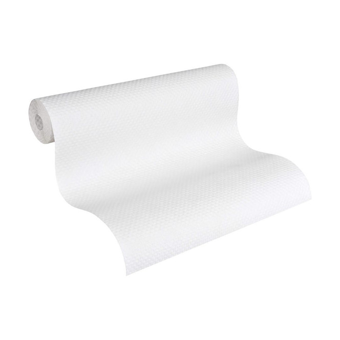 A.S. Création Vliestapete Meistervlies Strukturtapete Uni überstreichbar weiss