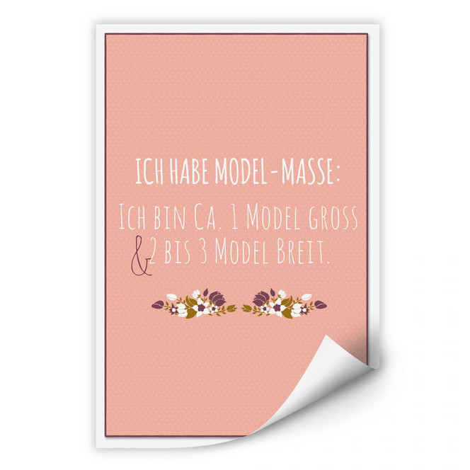 Wallprint Ich habe Modelmasse...