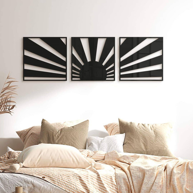 Acryldeko Sonnenuntergang Boho (3-teilig)
