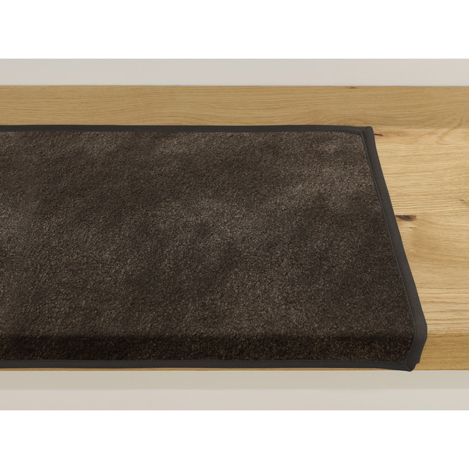 Emily Velours Stufenmatte Rechteckig Wunschmass in Grizzly