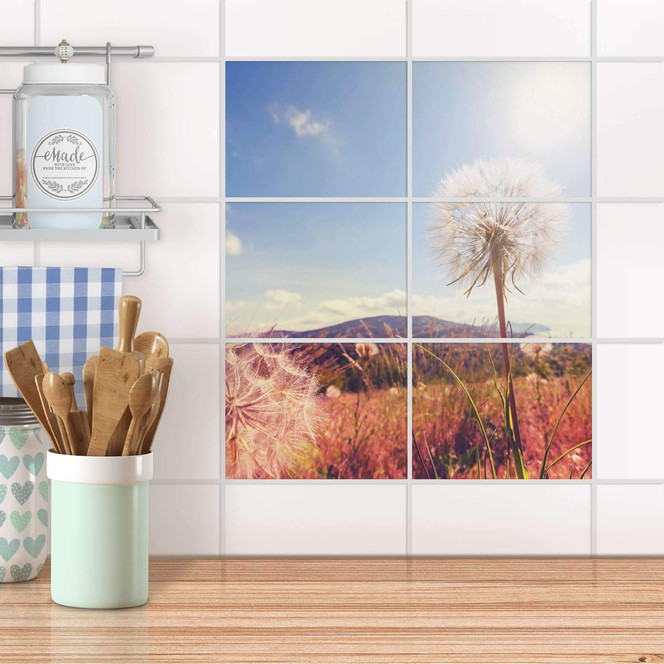 Fliesenfolie quer - Dandelion