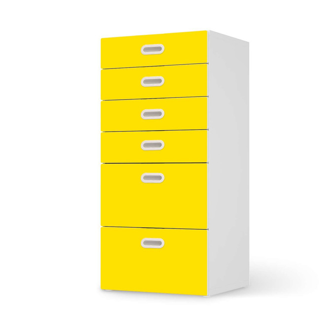 Klebefolie IKEA Stuva / Fritids Kommode - 6 Schubladen - Gelb Dark- Bild 1