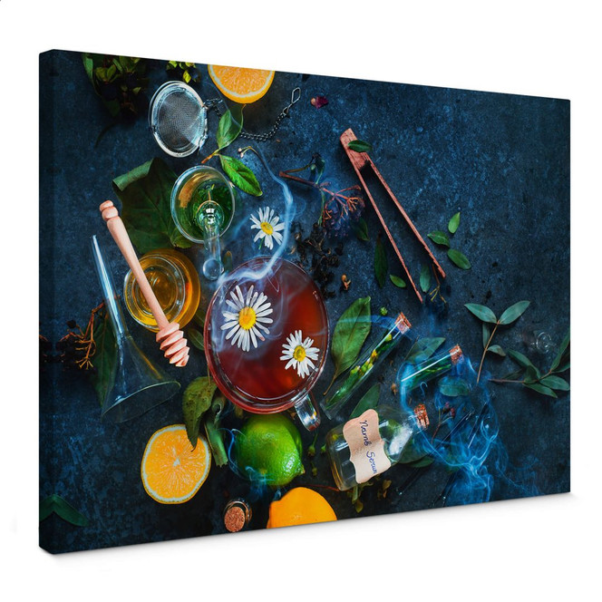 Leinwandbild Belenko - Chamomile and Tea