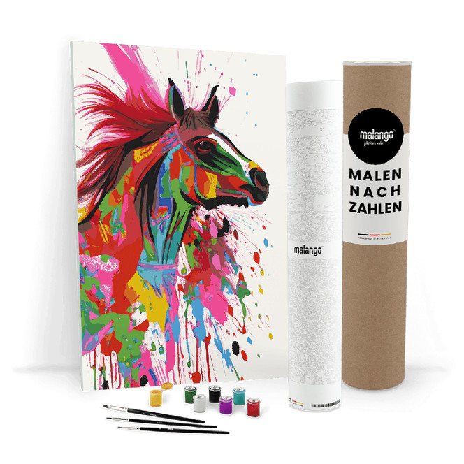 Malen nach Zahlen Leinwandbild - Pferd Phantastique