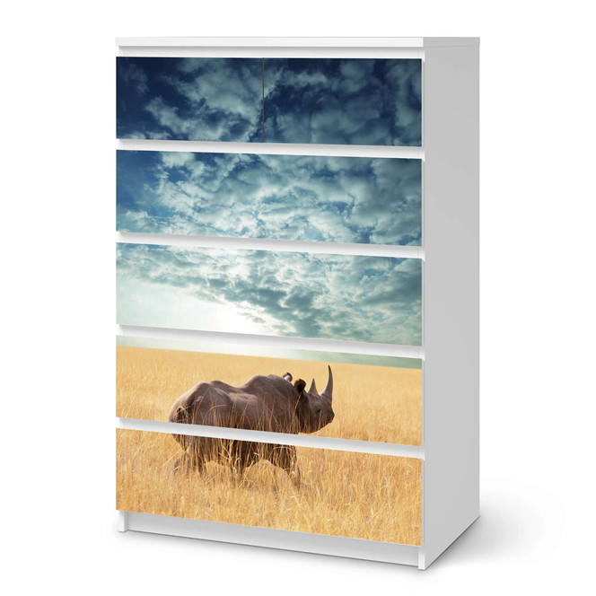 Möbel Klebefolie IKEA Malm Kommode 6 Schubladen (hoch) - Rhino- Bild 1