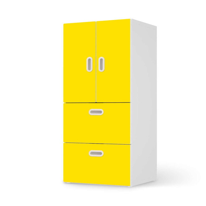 Möbelfolie IKEA Stuva / Fritids - 2 Schubladen und 2 kleine Türen - Gelb Dark- Bild 1