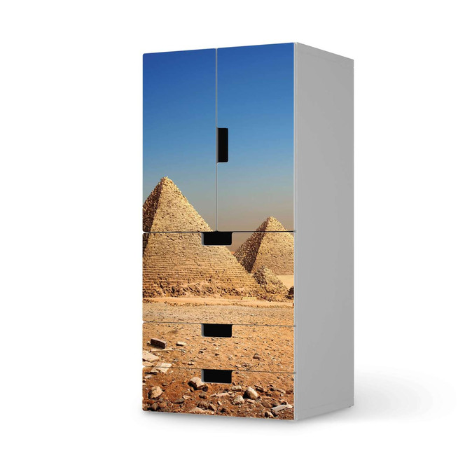 Möbelfolie IKEA Stuva / Malad - 3 Schubladen und 2 kleine Türen - Pyramids- Bild 1