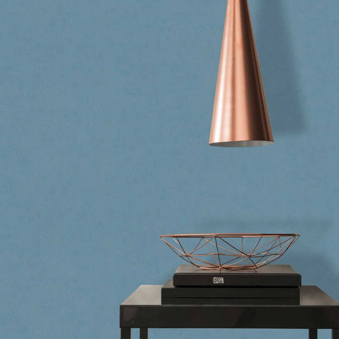 Unitapete matt Blau - Vliestapete modern - Tapete mit glatter Oberfläche