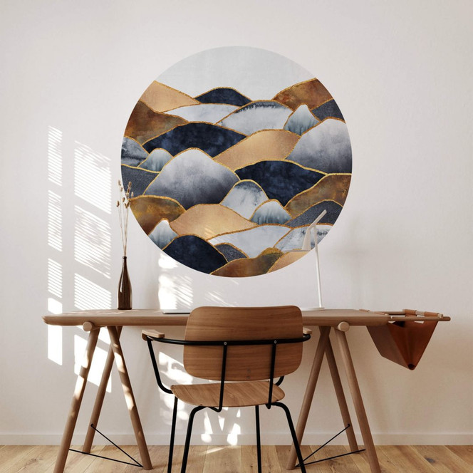 Wandtattoo Fredriksson - Goldene Hügel - Rund