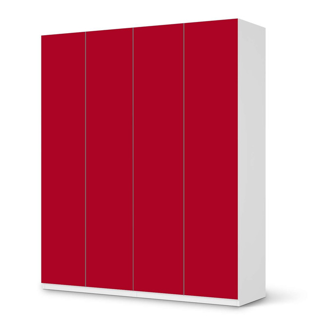 Möbelfolie IKEA Pax Schrank 236cm Höhe - 4 Türen - Rot Dark- Bild 1