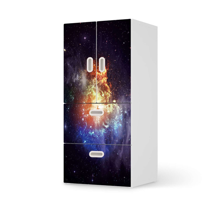 Möbelfolie IKEA Stuva / Fritids - 2 Schubladen und 2 kleine Türen - Nebula- Bild 1