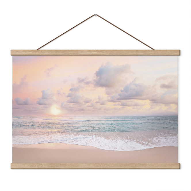 Stoffbild Sonnenuntergang über Strand und Meer - Sisi & Seb