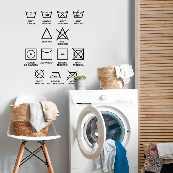 Wandtattoo Wäschezeichen