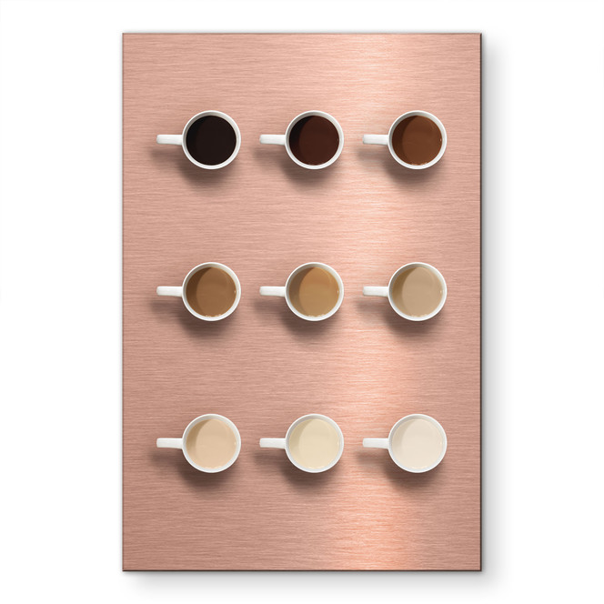 Alu-Dibond gebürstet mit Kupfereffekt - Shades of coffee