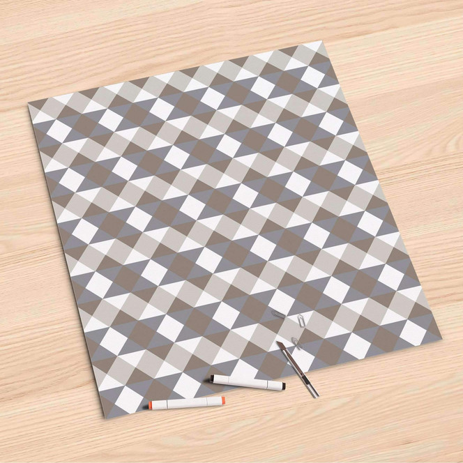 Folienbogen (60x60cm) - Triangle Pattern - Grau- Bild 1