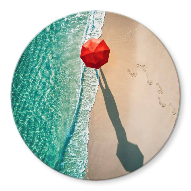 Glasbild Ambra - Am Meer - Rund