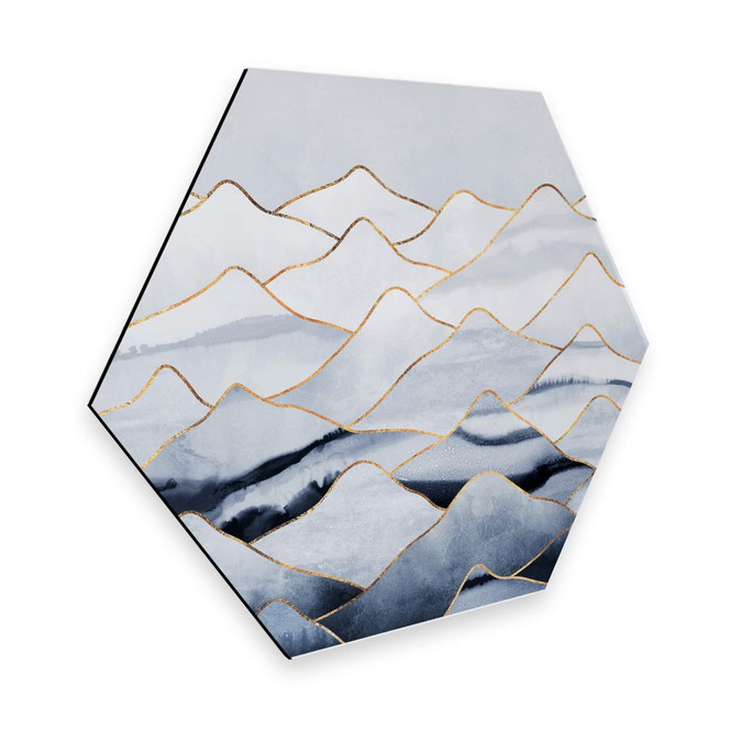 Hexagon - Alu-Dibond Fredriksson - Die Berge