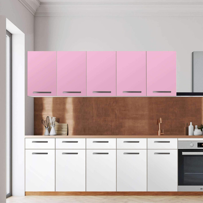 Klebefolie - Wandschrank 200cm Breite - Pink Light