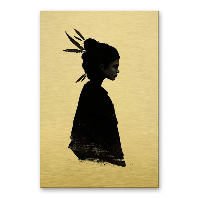 Alu-Dibond mit Goldeffekt Ireland - Never Never