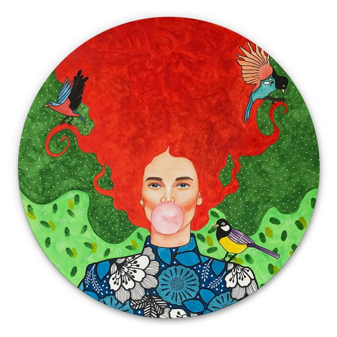 Alu-Dibond Hülya - Warum ich das Chaos liebe - Rund