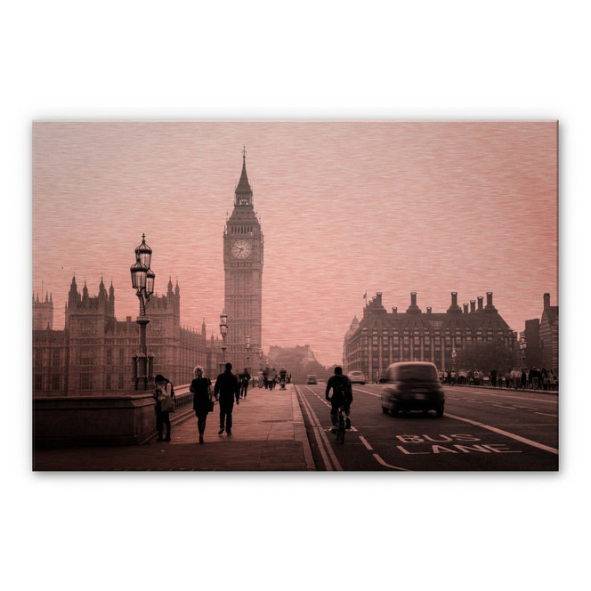 Alu-Dibond Bild mit Kupfereffekt Big Ben in London