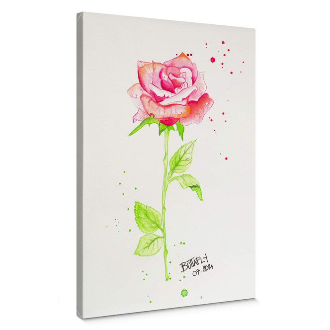 Leinwandbild Buttafly - Rose