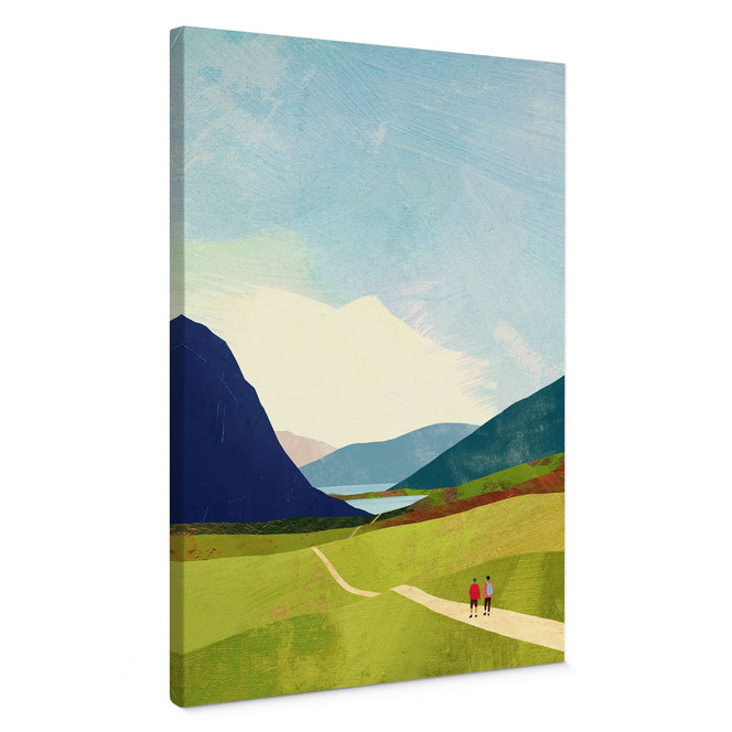 Leinwandbild Sommerwanderung am Bergsee - Rivers