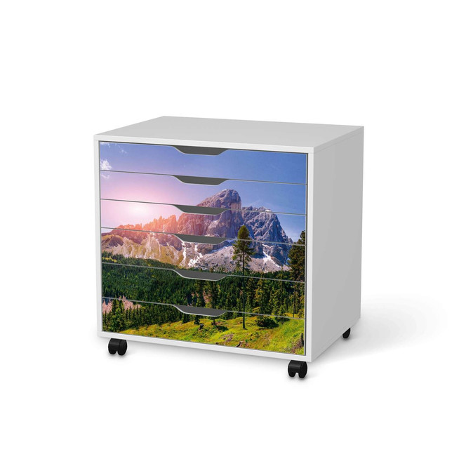 Möbelfolie IKEA Alex Rollcontainer 6 Schubladen - Alpenblick- Bild 1