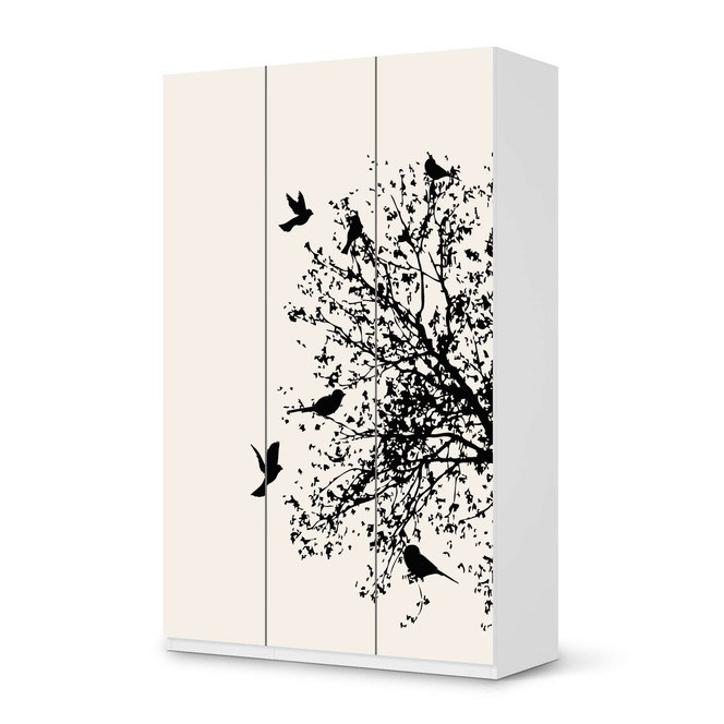 Möbelfolie IKEA Pax Schrank 236cm Höhe - 3 Türen - Tree and Birds 2- Bild 1