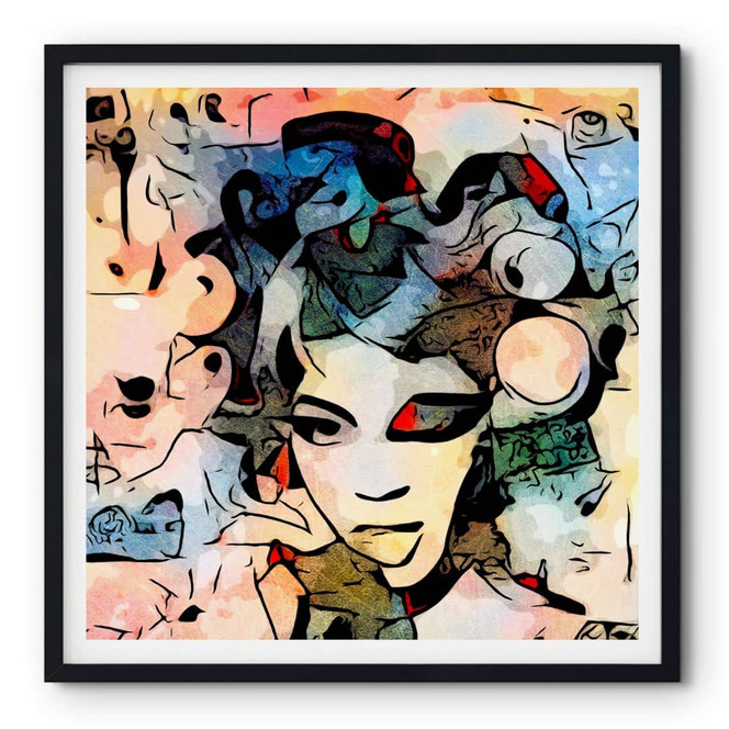 Poster Zamart - Hommage an Miro - Der Anruf - Quadratisch