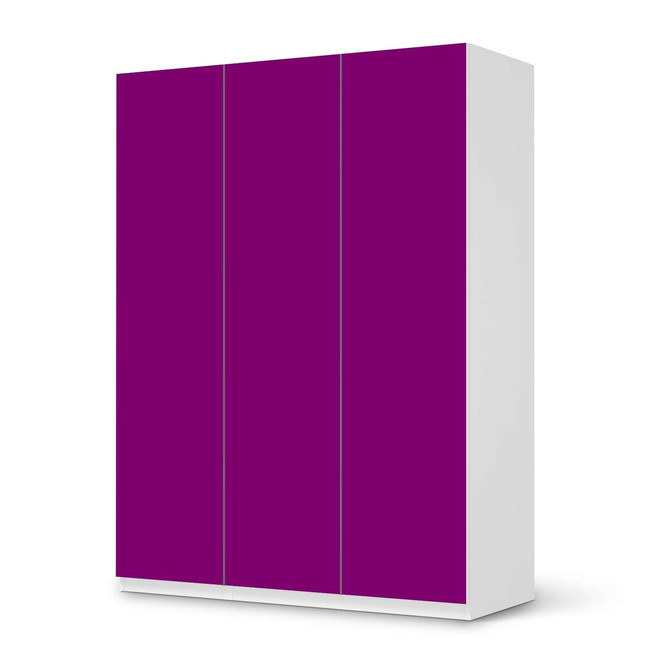 Folie IKEA Pax Schrank 201cm Höhe - 3 Türen - Flieder Dark- Bild 1