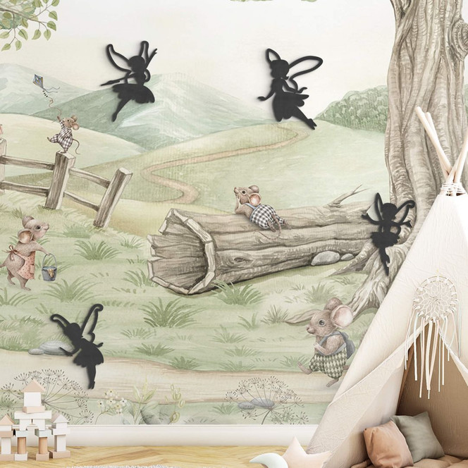 Kinderzimmer MDF Wanddeko - Feen (4-teilig)