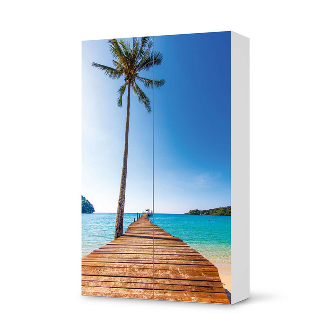 Klebefolie IKEA Besta Schrank 2 Türen (hoch) - Caribbean- Bild 1