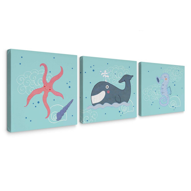 Leinwandbild Loske - Am Strand (3-teilig)