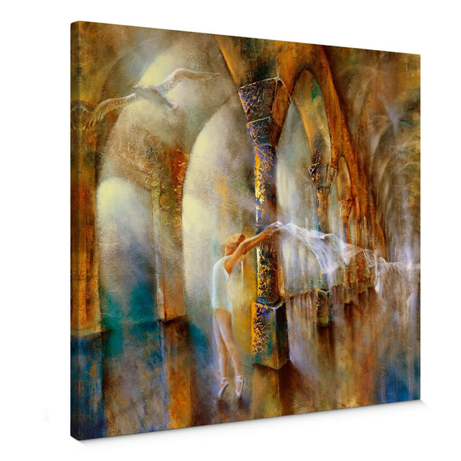 Leinwandbild - Schmucker - Die Tänzerin mit Möwe