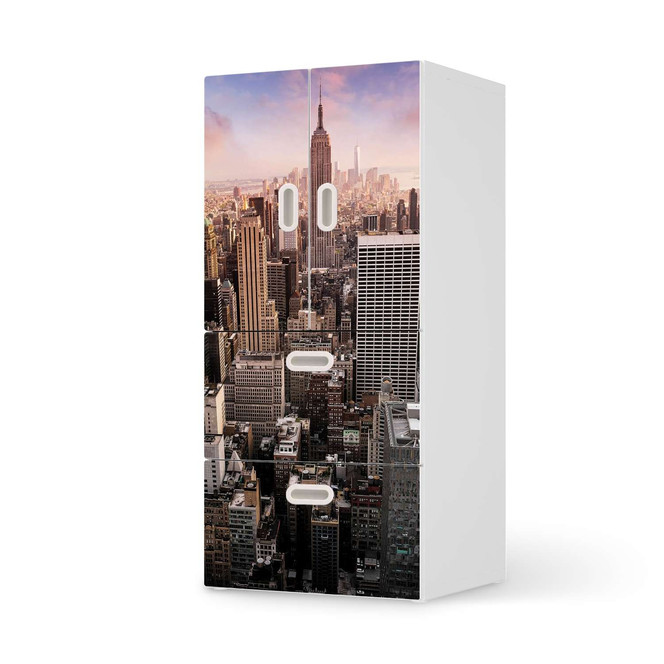 Möbelfolie IKEA Stuva / Fritids - 2 Schubladen und 2 kleine Türen - Big Apple- Bild 1