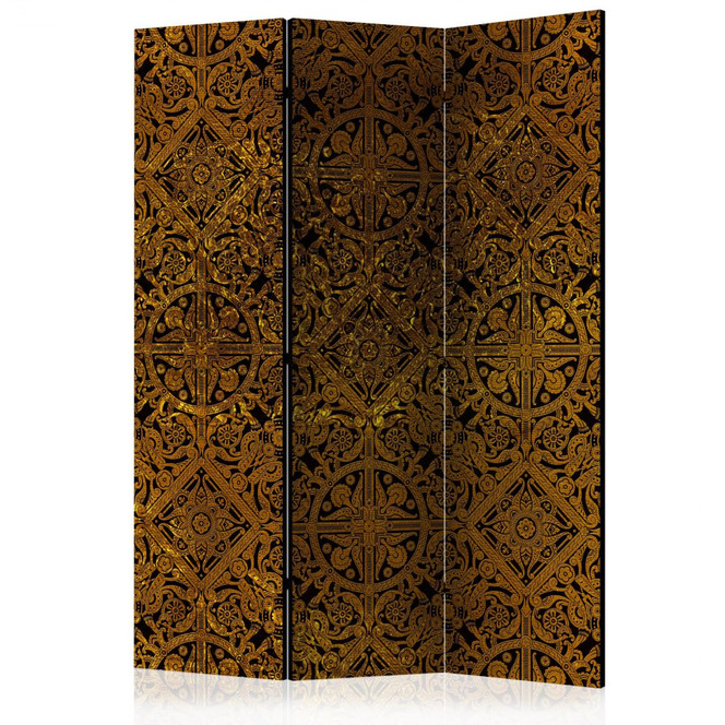 Paravent, Raumteiler freistehend, Trennwand - Mystischer Schatz der Kelten, 3-teilig - 135 x 172 cm