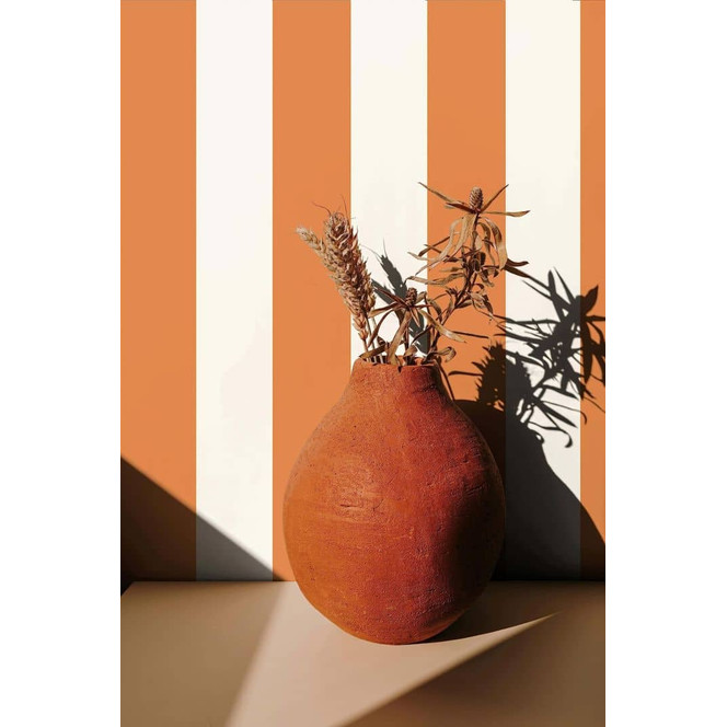 Vliestapete Blockstreifen Streifen Klassisch in Orange